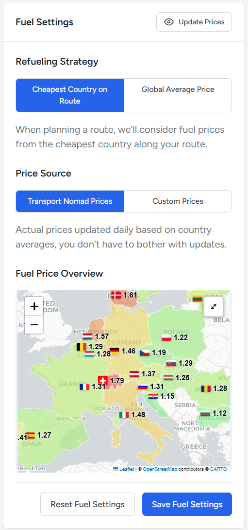 Fuel price management